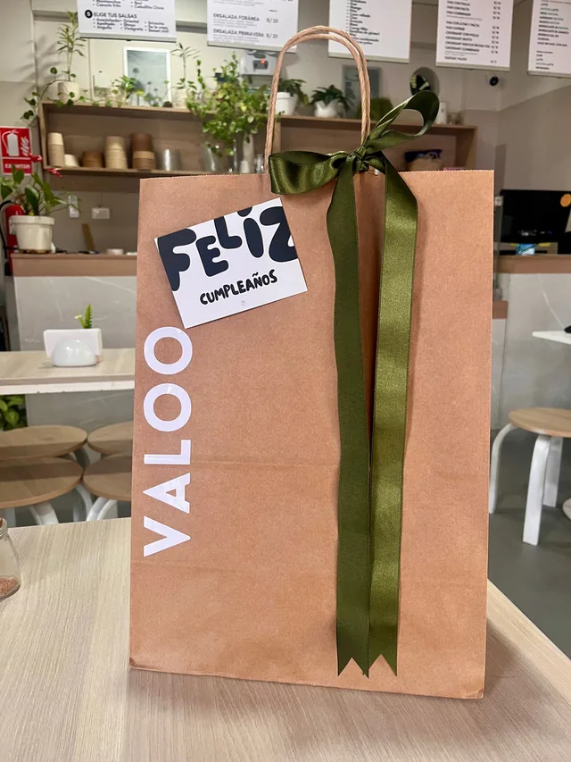 Bolsa Valoo con lazo verde